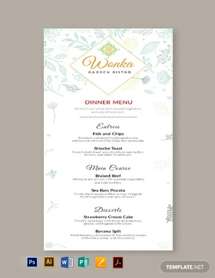 Detail Template Menu Makanan Word Nomer 11