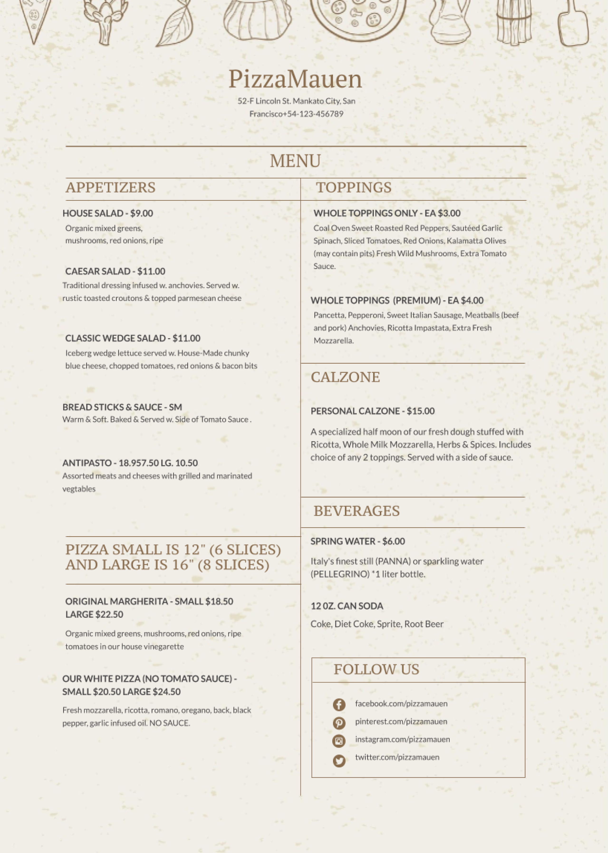 Template menu makanan word 53 koleksi gambar