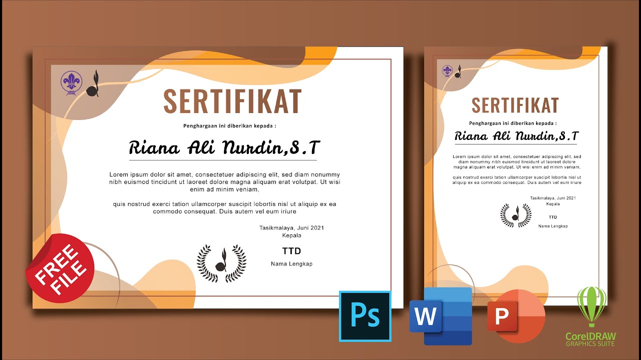 Detail Template Piagam Penghargaan Word Nomer 21