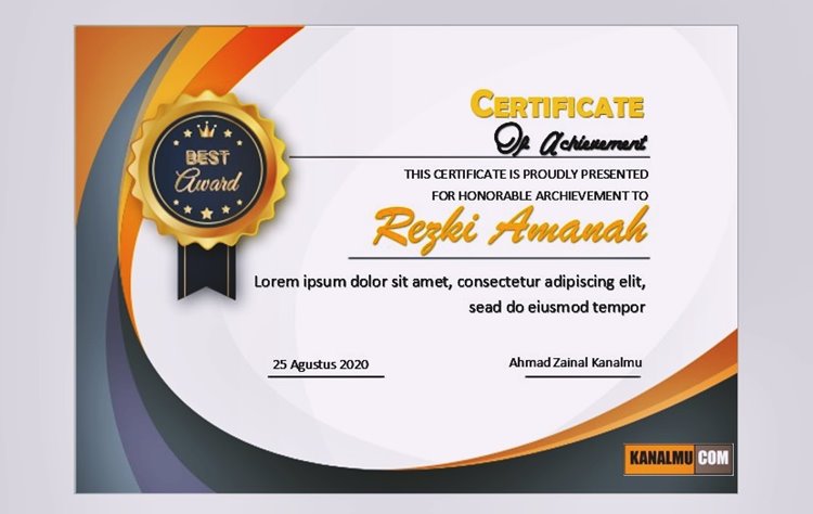Detail Template Piagam Png Nomer 11