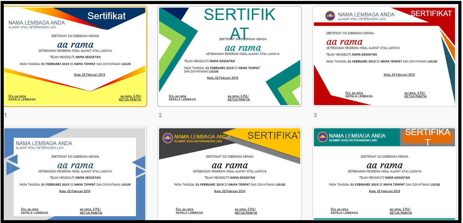 Detail Template Piagam Png Nomer 18