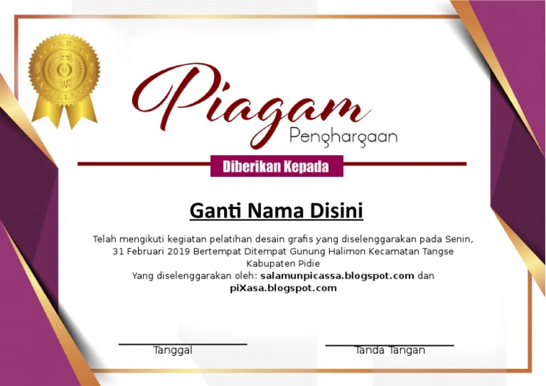 Detail Template Piagam Png Nomer 26