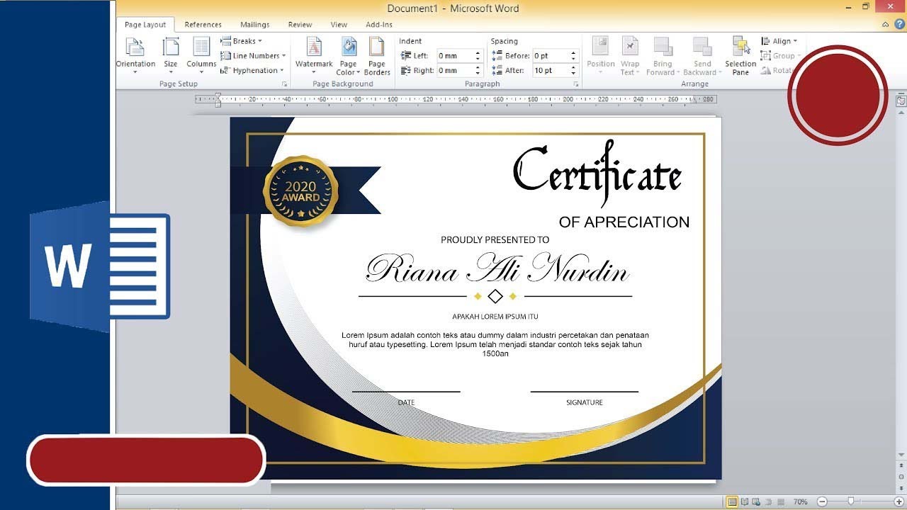 Detail Template Piagam Png Nomer 28