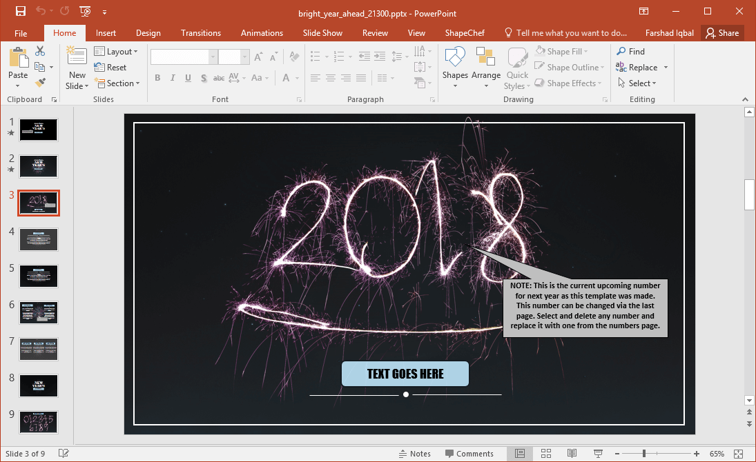 Detail Template Power Point 2018 Nomer 2