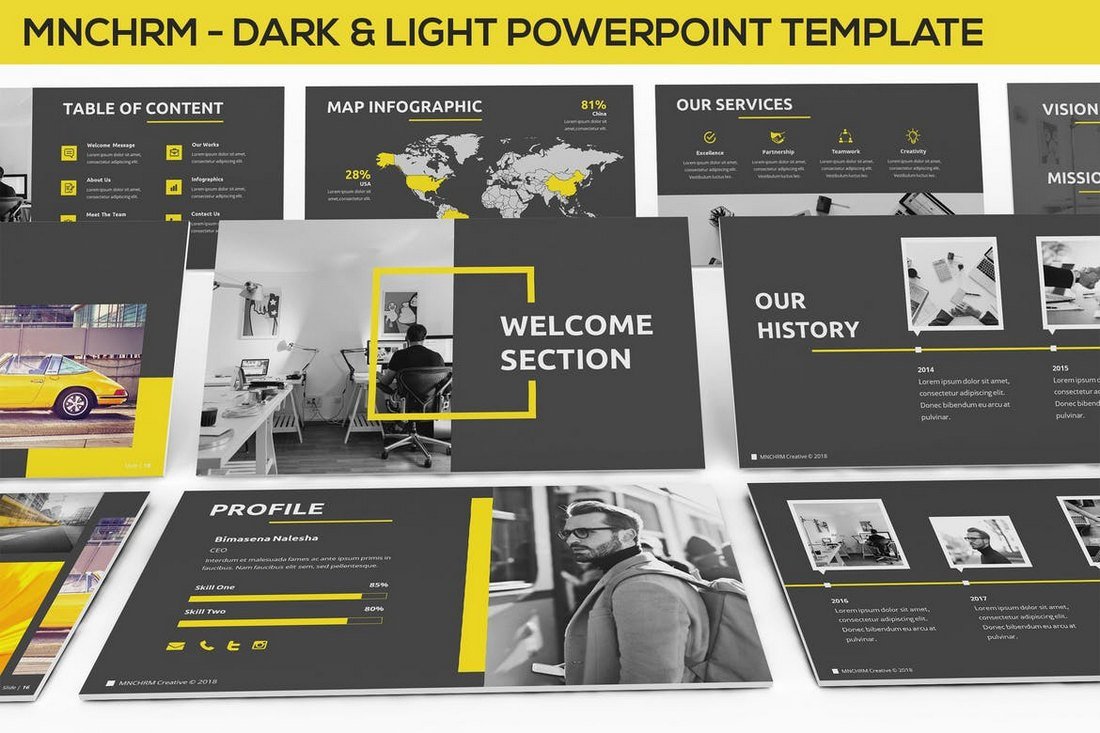 Detail Template Power Point 2018 Nomer 48