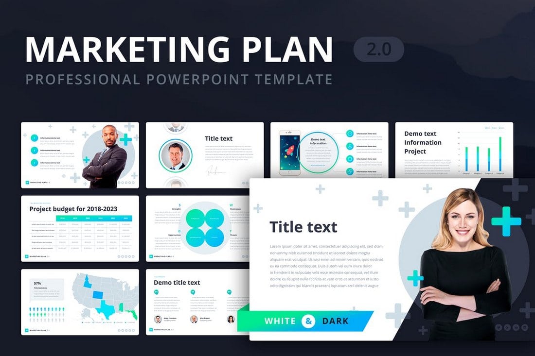 Detail Template Power Point 2018 Nomer 52