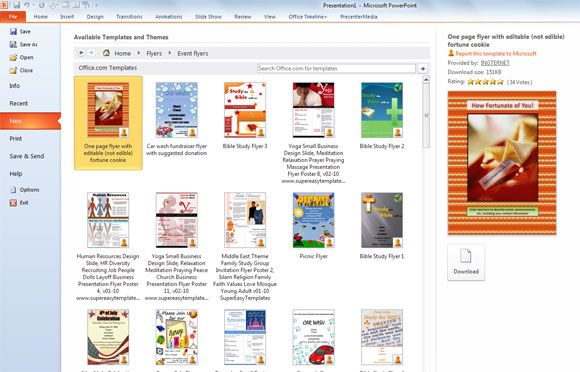 Detail Template Powerpoint 2010 Keren Nomer 30