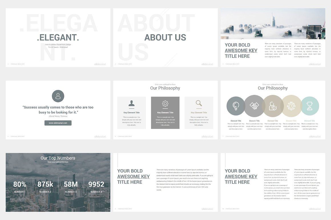 Detail Template Powerpoint Elegan Nomer 16