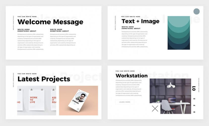 Detail Template Powerpoint Minimalis Nomer 11