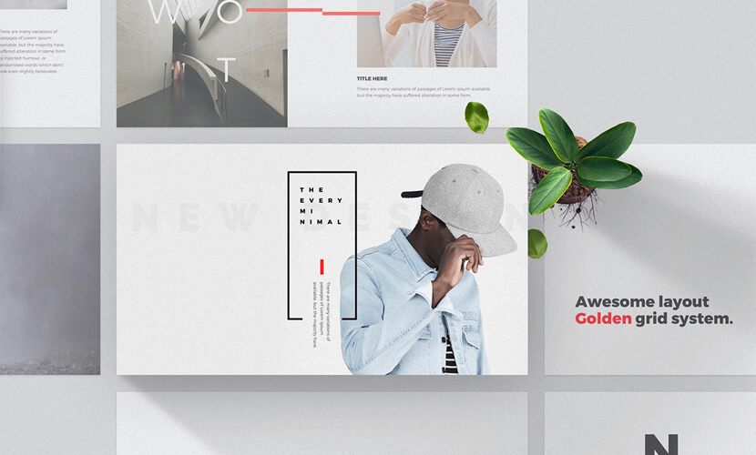 Detail Template Powerpoint Minimalis Nomer 14