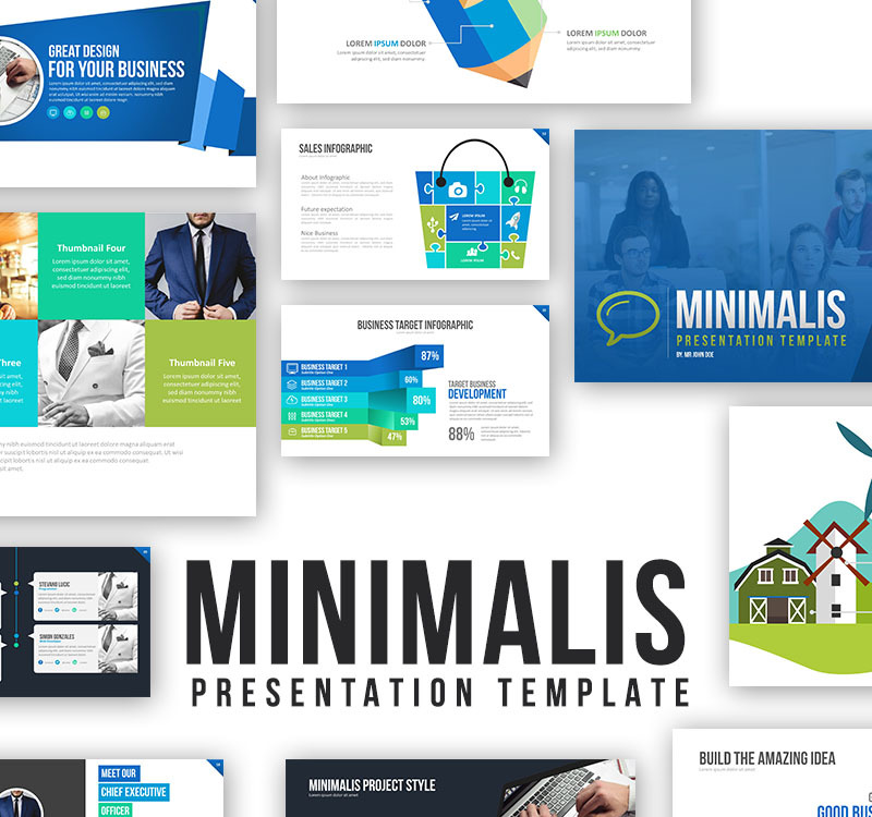 Detail Template Powerpoint Minimalis Nomer 15