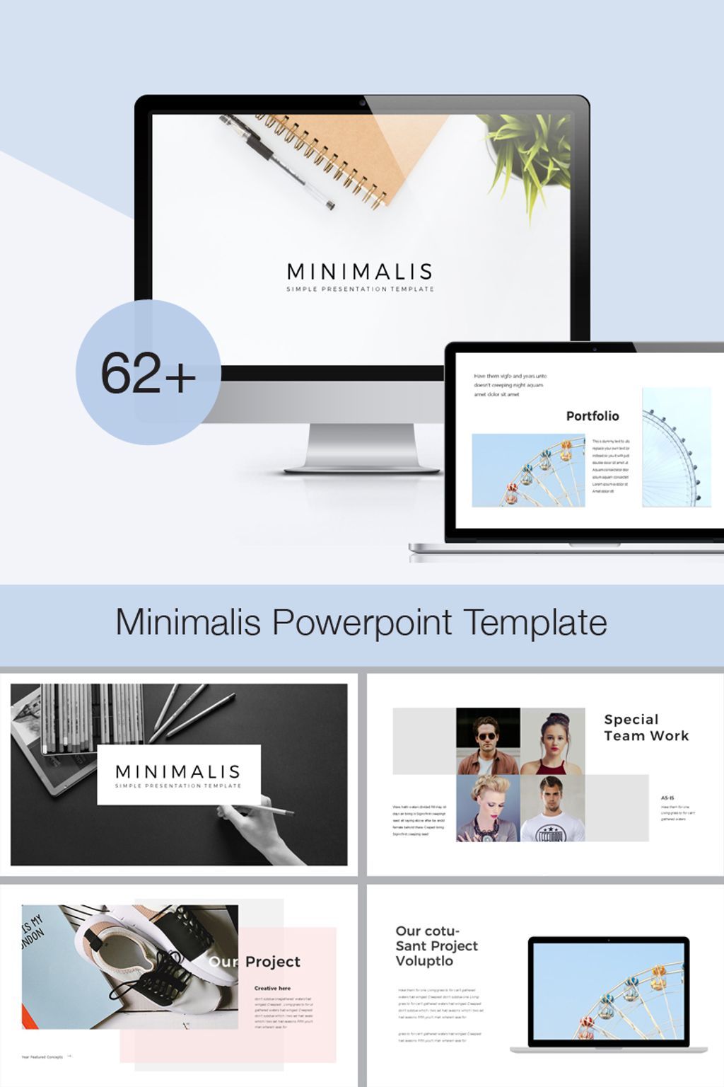 Detail Template Powerpoint Minimalis Nomer 19