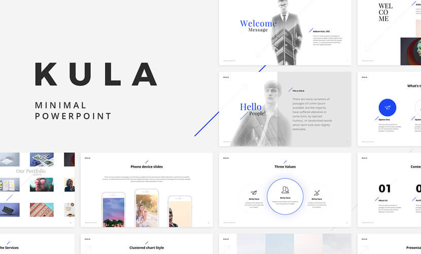 Detail Template Powerpoint Minimalis Nomer 28