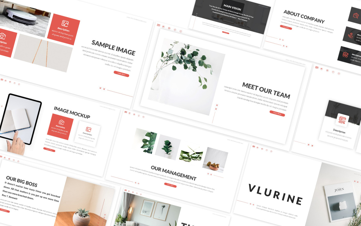 Detail Template Powerpoint Minimalis Nomer 29