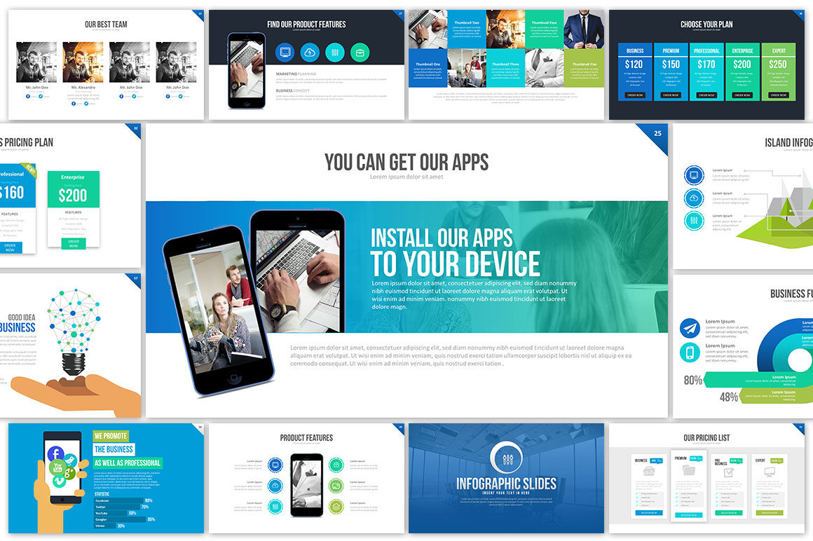 Detail Template Powerpoint Minimalis Nomer 31