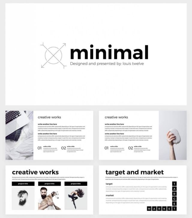 Detail Template Powerpoint Minimalis Nomer 32