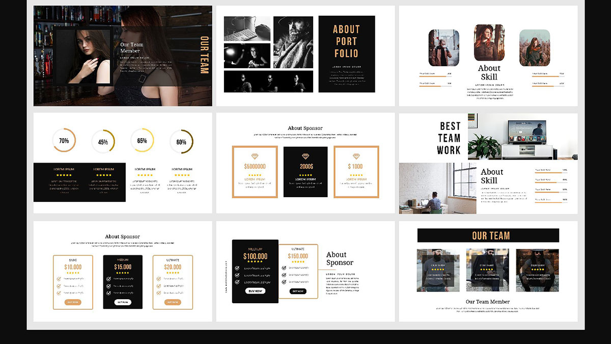 Detail Template Powerpoint Minimalis Nomer 33
