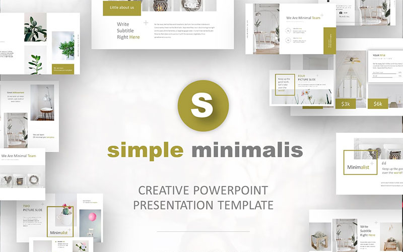 Detail Template Powerpoint Minimalis Nomer 36