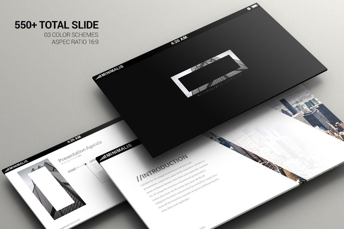 Detail Template Powerpoint Minimalis Nomer 40
