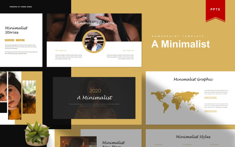 Detail Template Powerpoint Minimalis Nomer 44