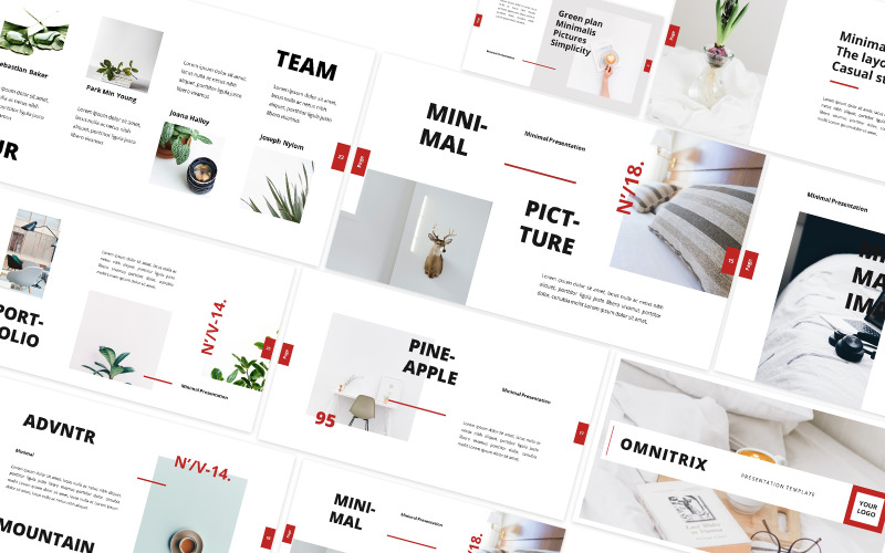 Detail Template Powerpoint Minimalis Nomer 45