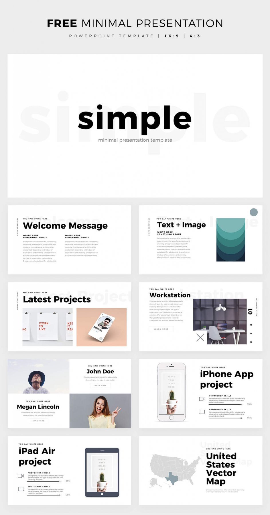 Detail Template Powerpoint Minimalis Nomer 54