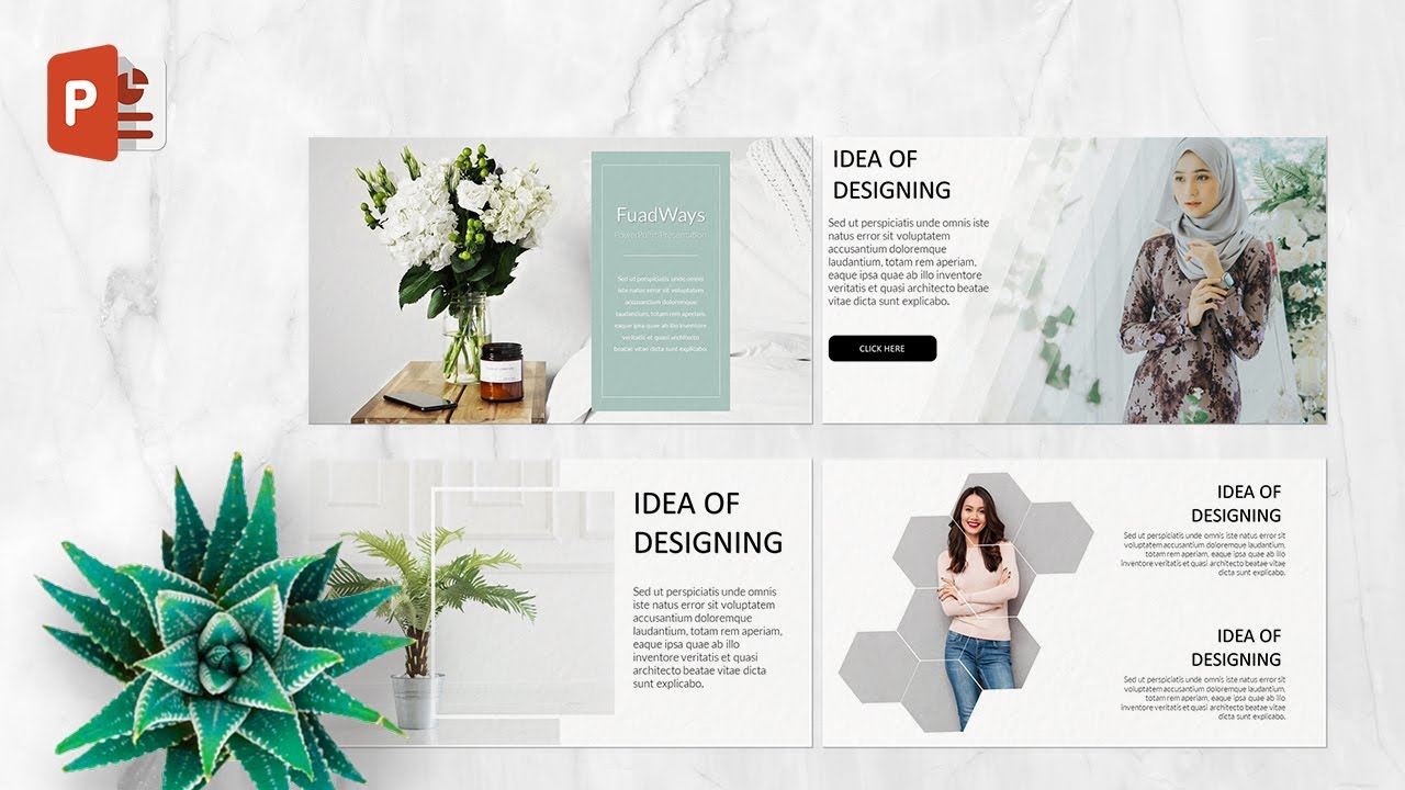 Detail Template Powerpoint Minimalis Nomer 55