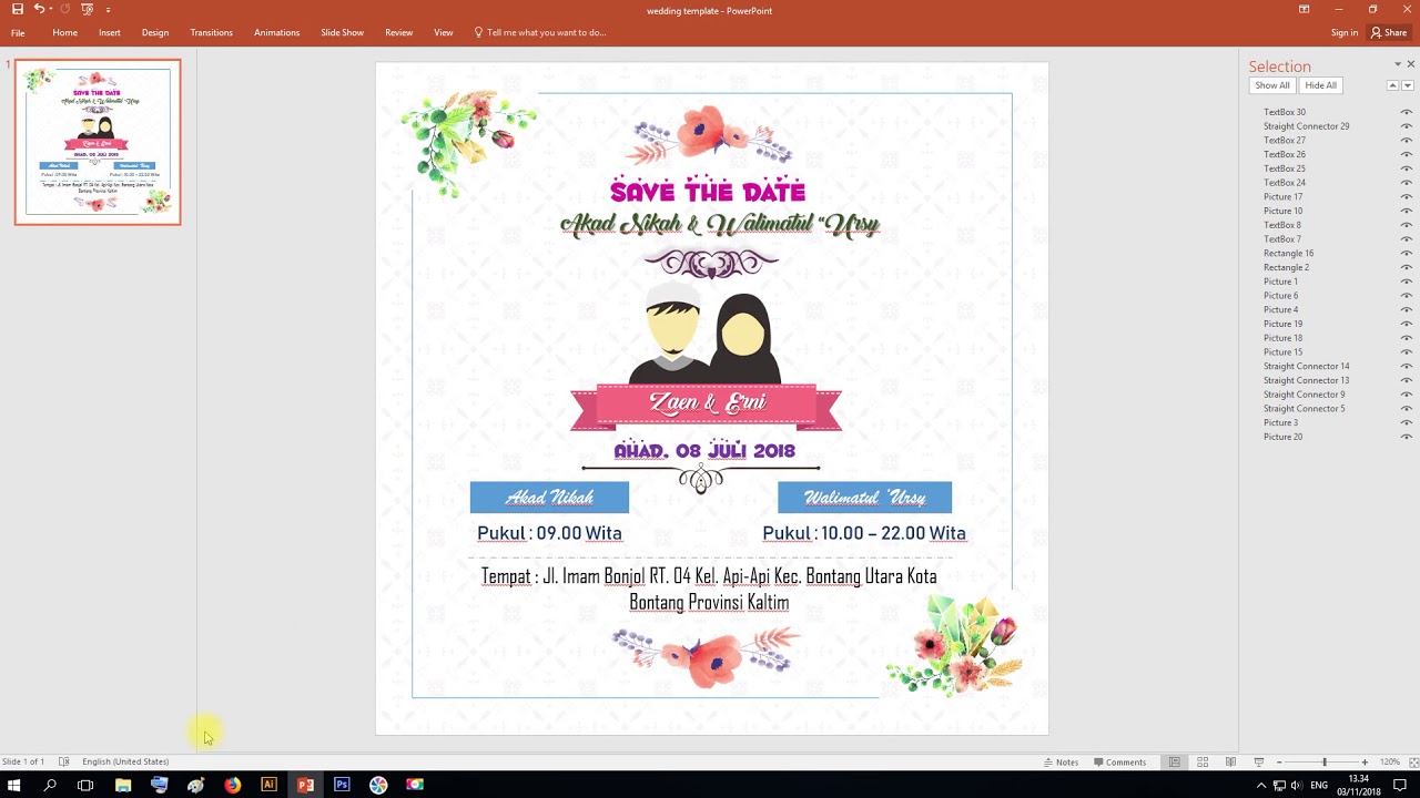 Detail Template Powerpoint Undangan Pernikahan Nomer 31