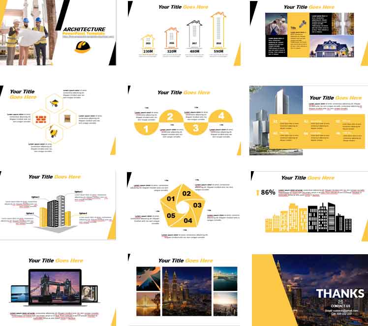 Detail Template Ppt Architecture Nomer 42