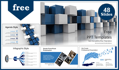 Template Ppt Biru - KibrisPDR