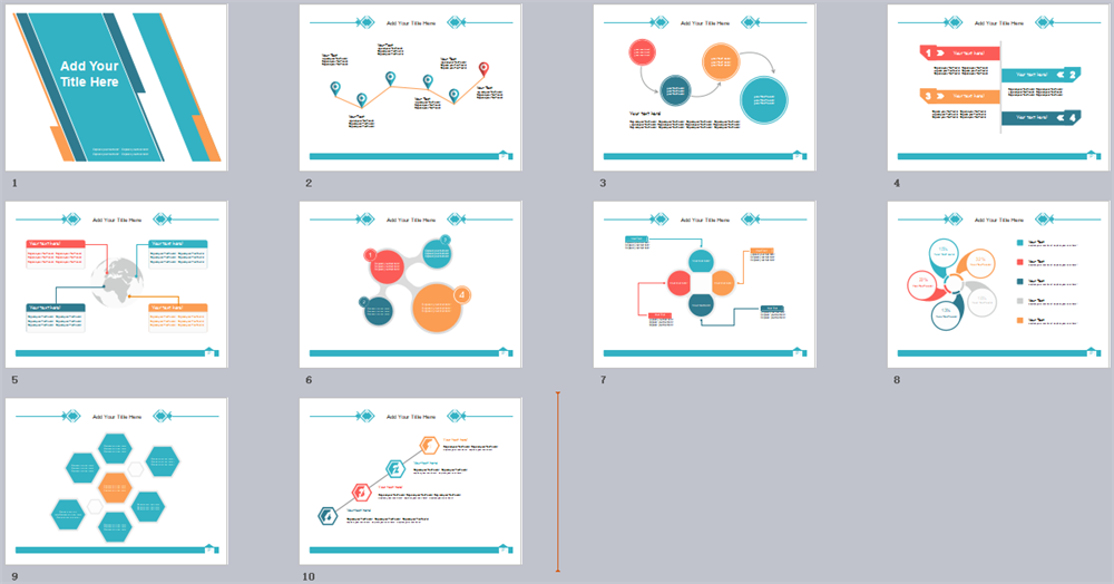 Detail Template Ppt Flat Nomer 28