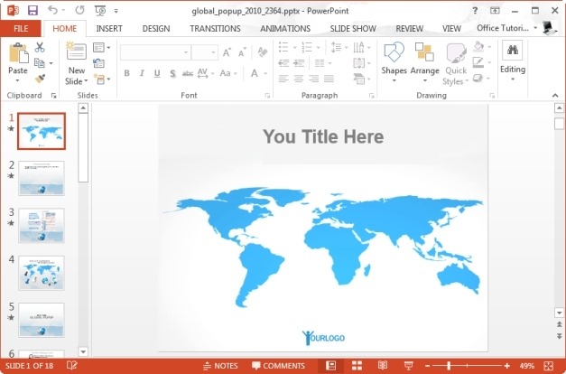 Detail Template Ppt Flat Nomer 50