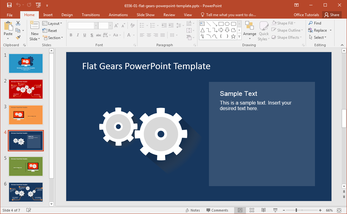 Detail Template Ppt Flat Nomer 55