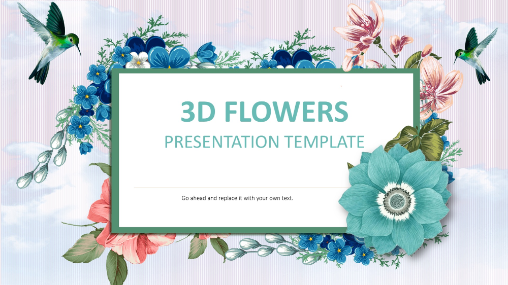 Detail Template Ppt Flower Nomer 16