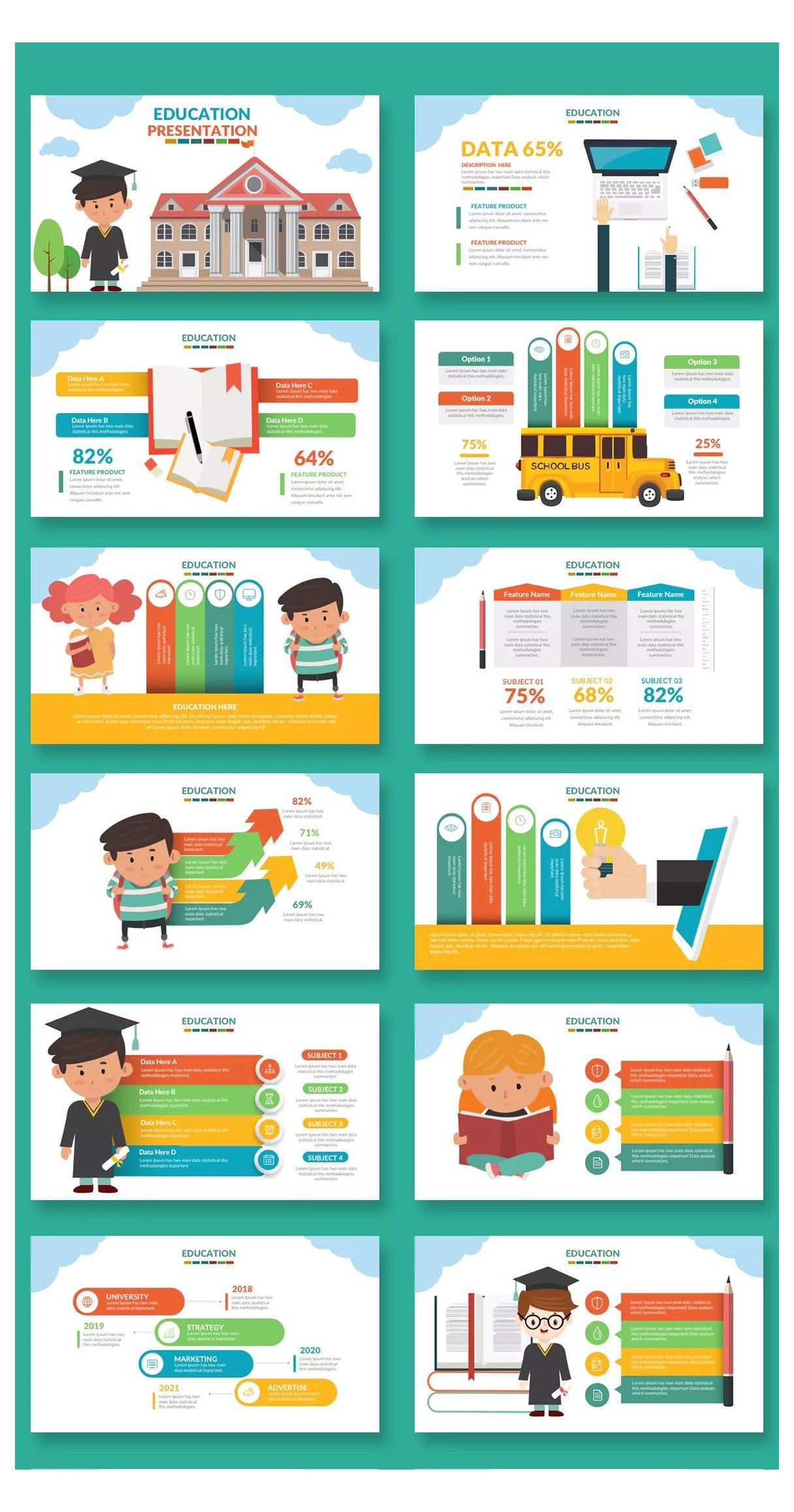 Detail Template Ppt Free Education Nomer 49