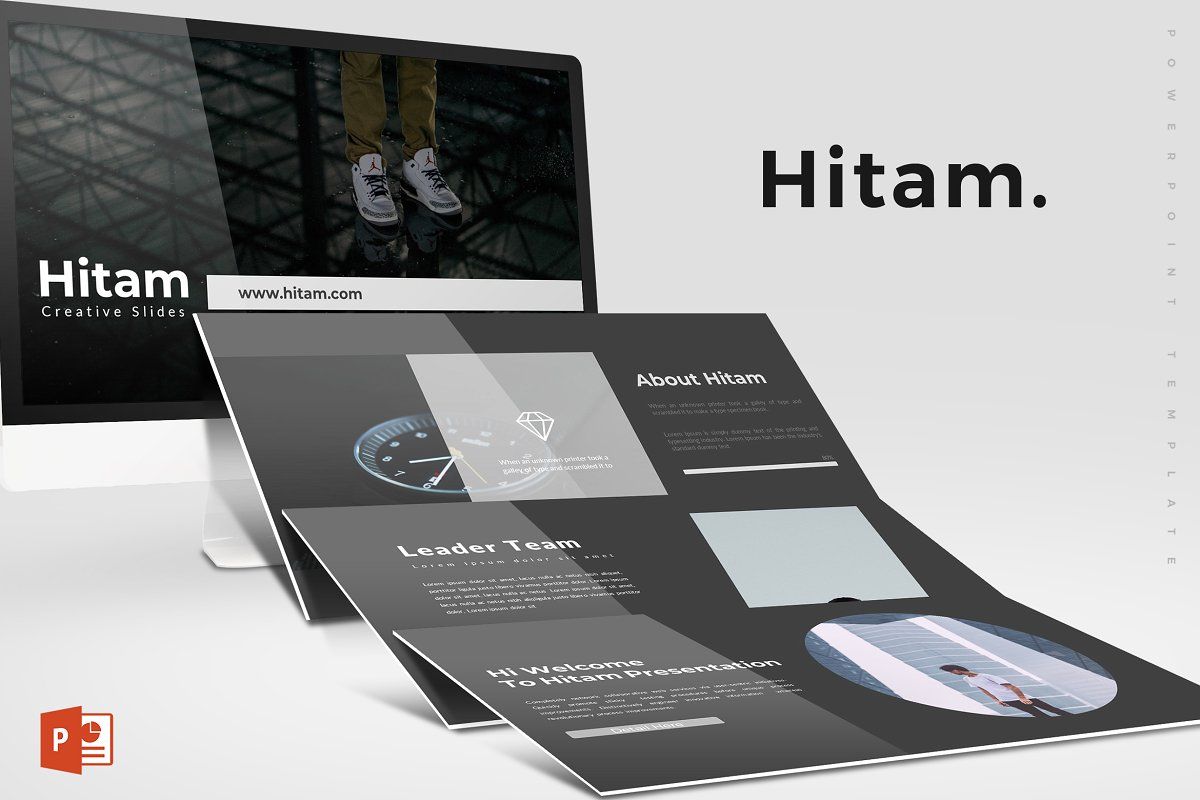 Detail Template Ppt Hitam Nomer 24