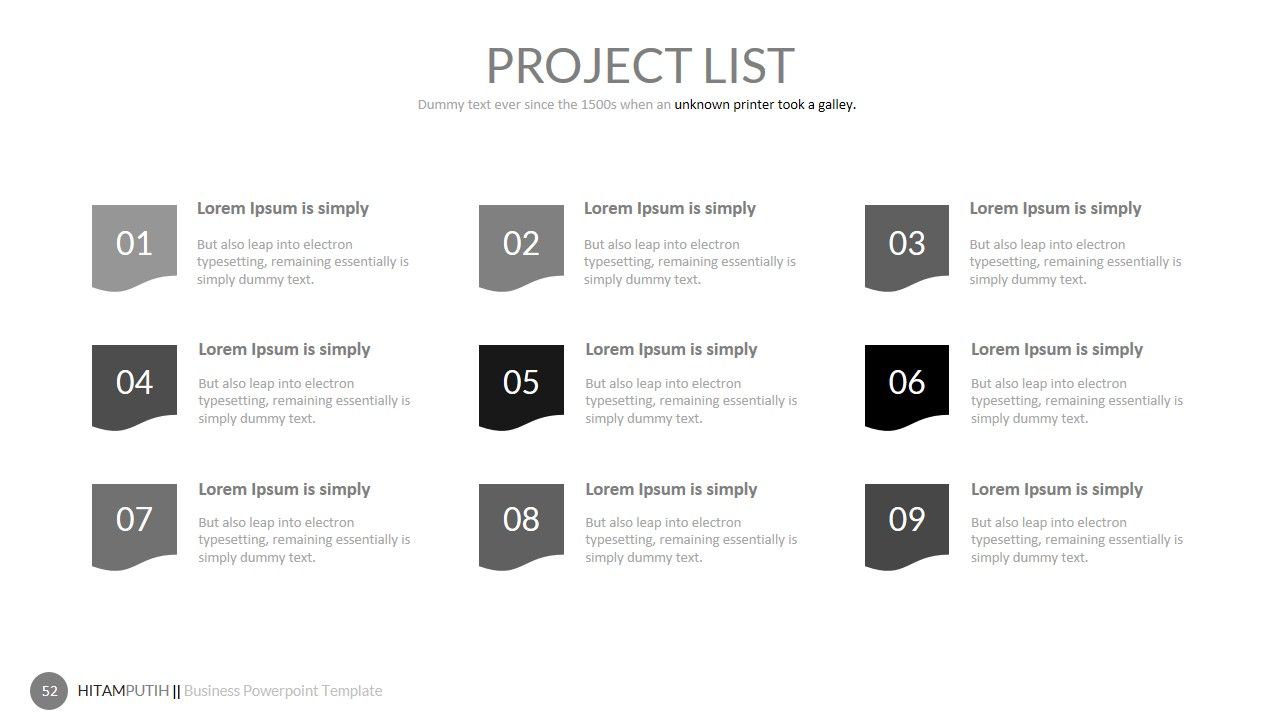Detail Template Ppt Hitam Putih Nomer 2