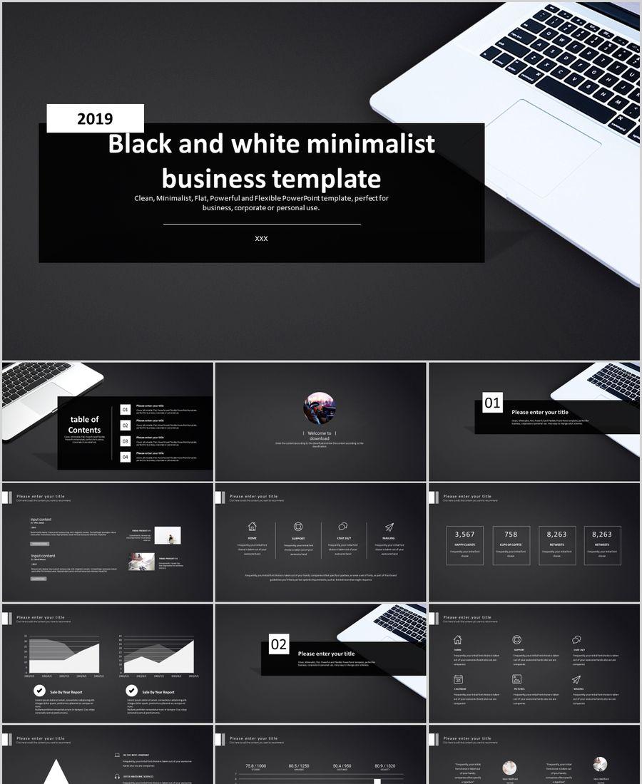 Detail Template Ppt Hitam Putih Nomer 7