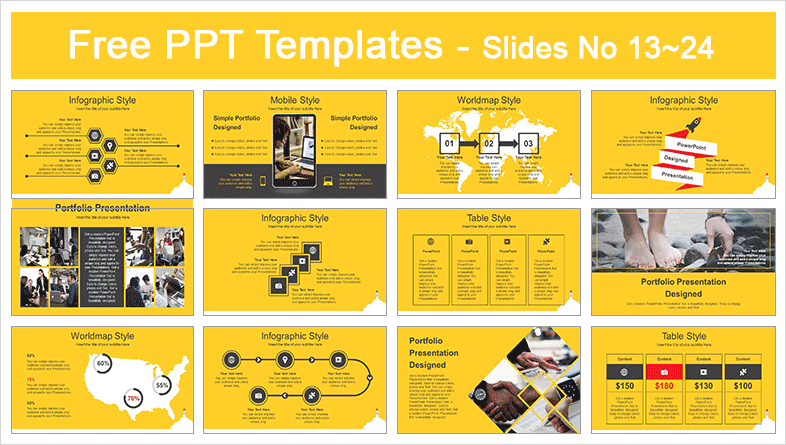 Detail Template Ppt Kuning Nomer 19
