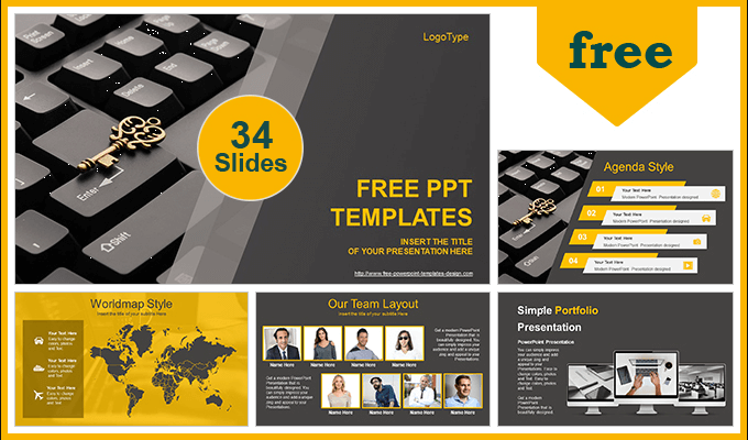 Detail Template Ppt Kuning Nomer 27