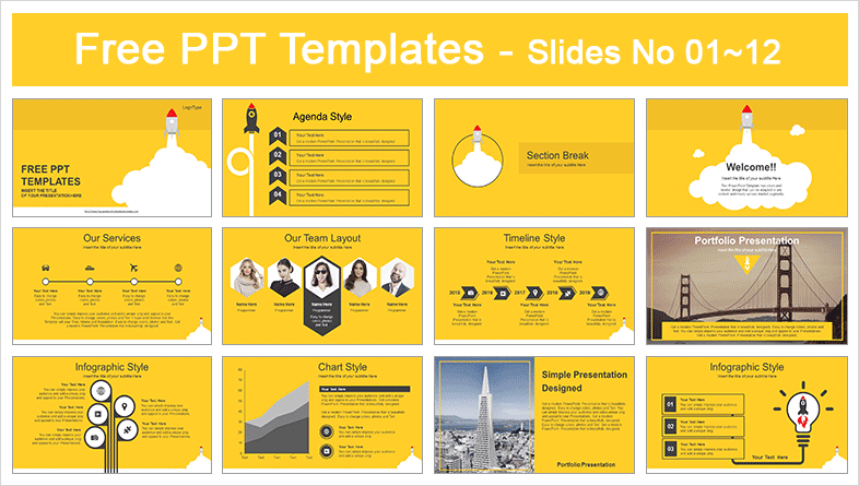 Detail Template Ppt Kuning Nomer 9