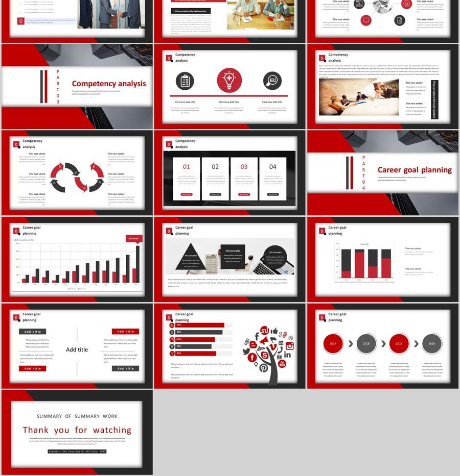 Detail Template Ppt Merah Nomer 27