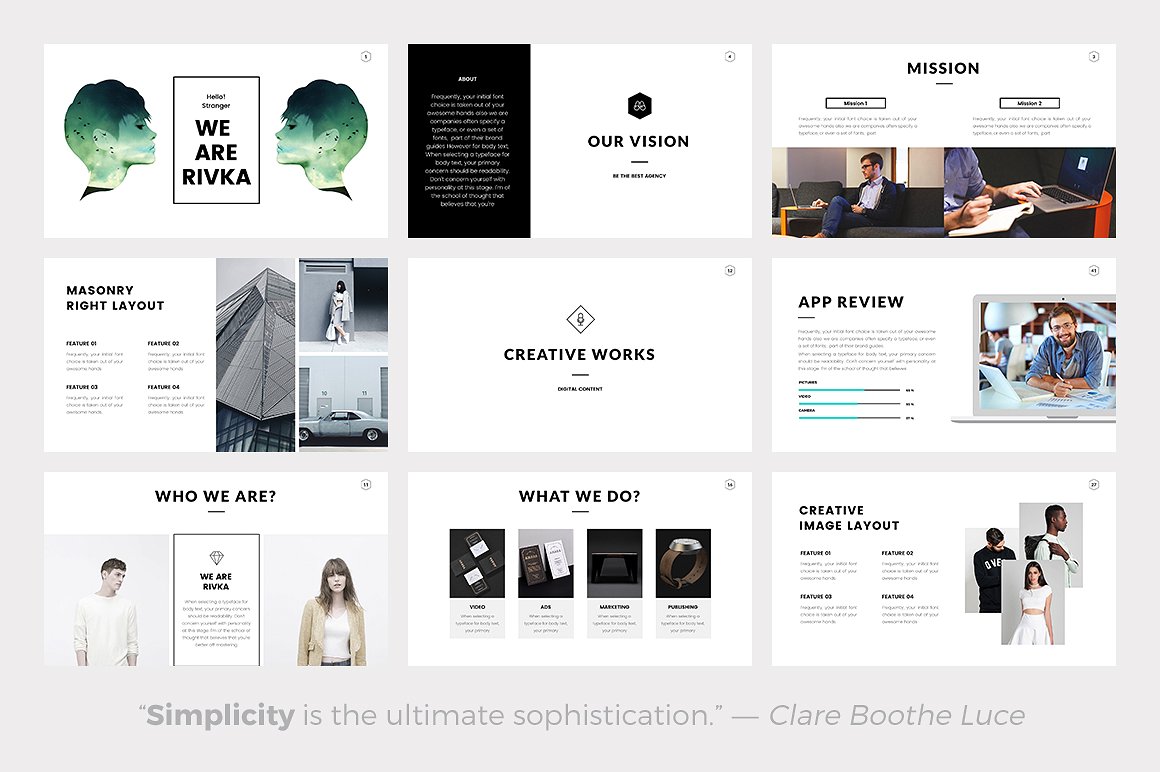 Detail Template Ppt Minimalis Nomer 43
