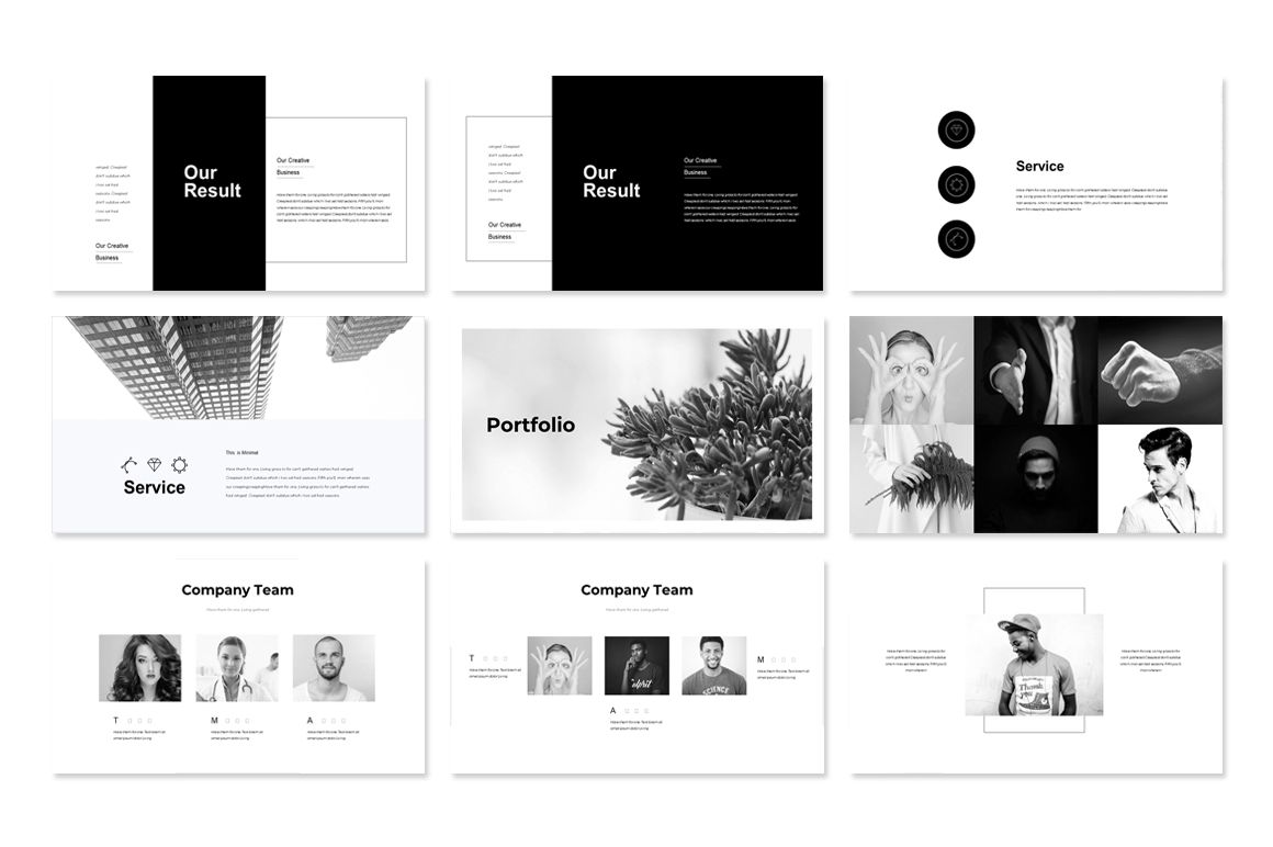 Template Ppt Monochrome - 53+ Koleksi Gambar