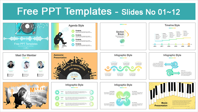 Detail Template Ppt Musik Nomer 24