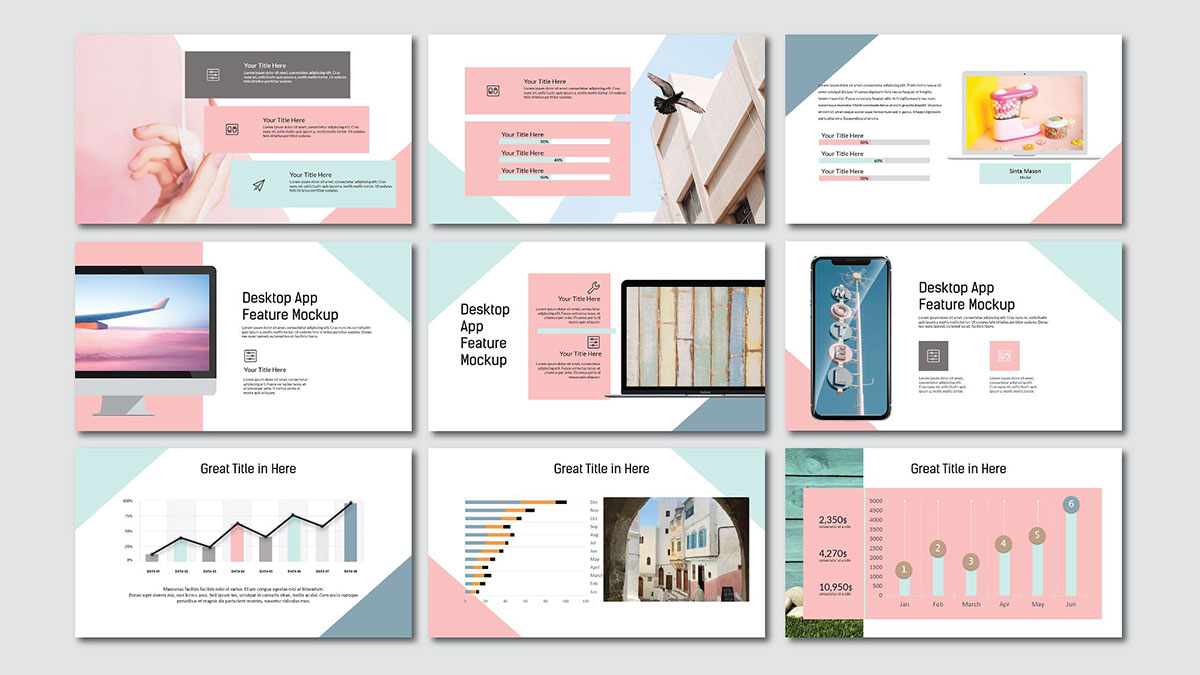 Detail Template Ppt Simple Pastel Nomer 3