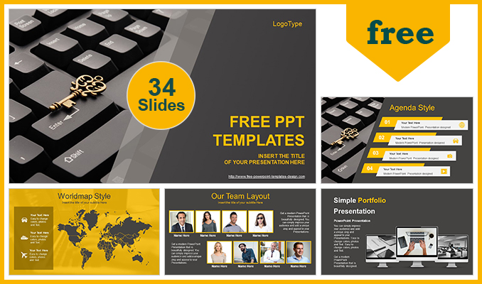 Detail Template Ppt Tema Komputer Nomer 23