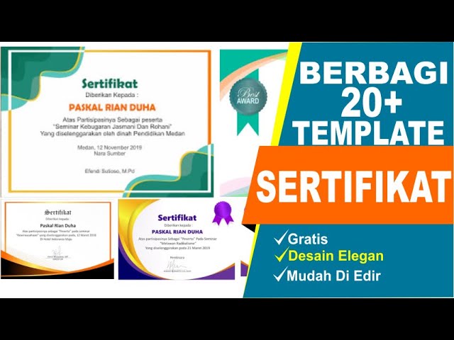 Detail Template Sertifikat Doc Gratis Nomer 27