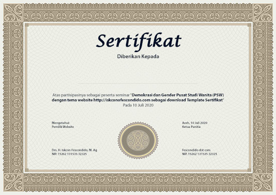 Detail Template Sertifikat Doc Gratis Nomer 34