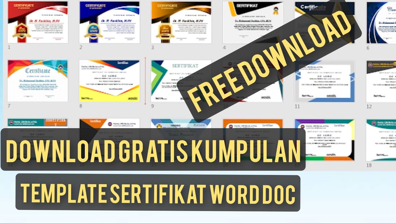 Detail Template Sertifikat Doc Gratis Nomer 51